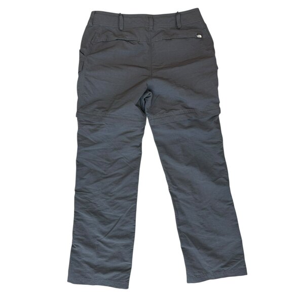 The North Face Convertible Pants Womens 12 Grey Hiking Outdoor Zip Off Nylon - Picture 5 of 8